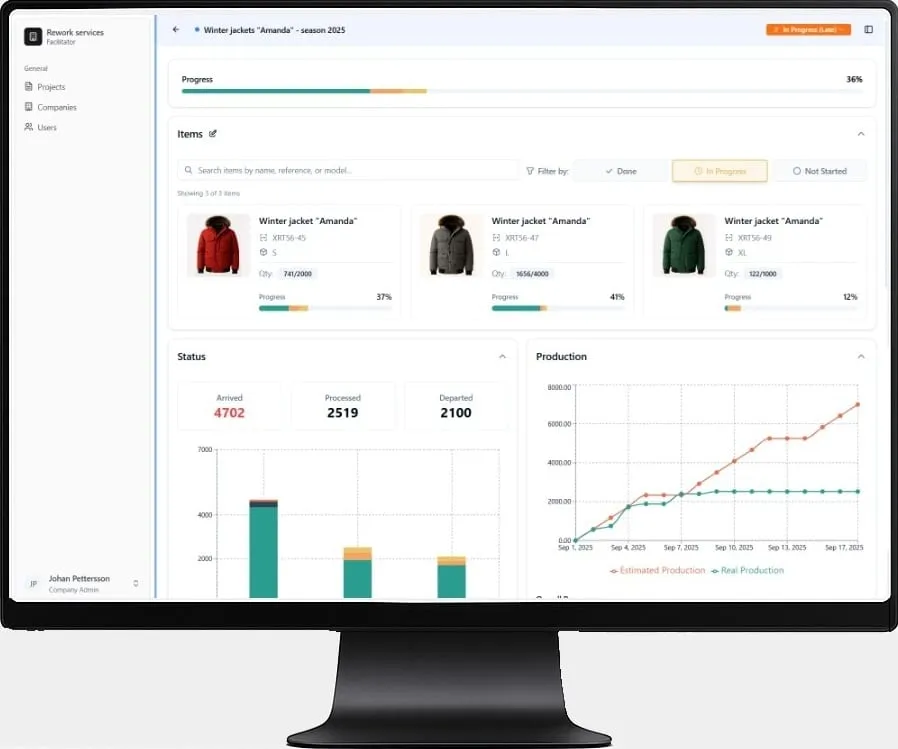 Flexireo ESPR non-conformity tracking dashboard